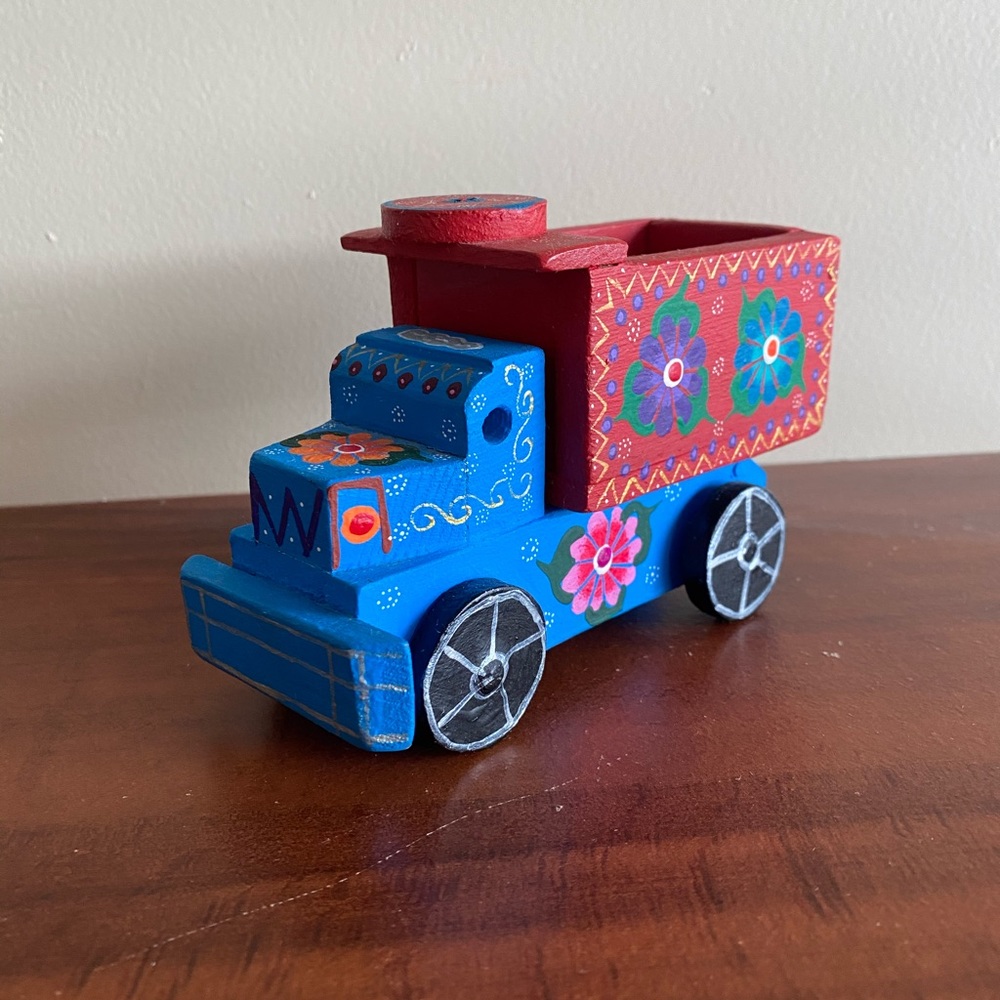 Wooden trailer truck